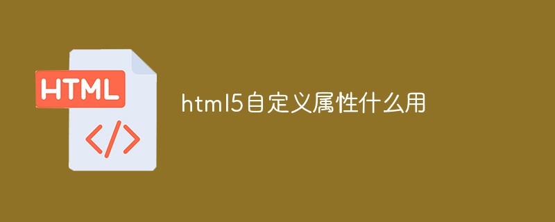 html5自定义属性什么用