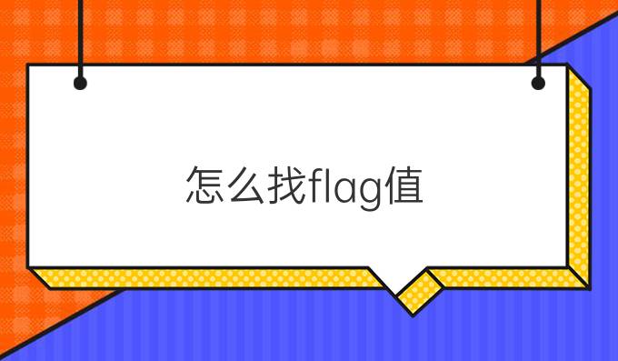 怎么找flag值