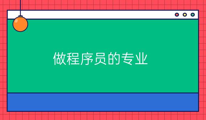 做程序员的专业
