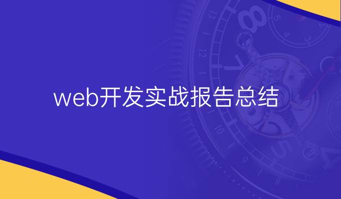 web开发实战报告总结