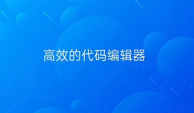 高效的代码编辑器