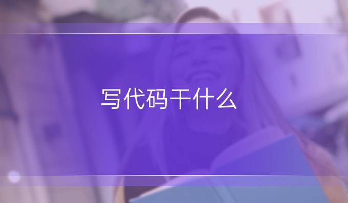写代码干什么