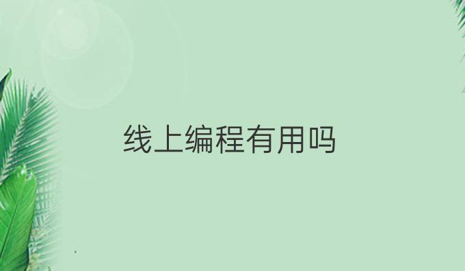 线上编程有用吗