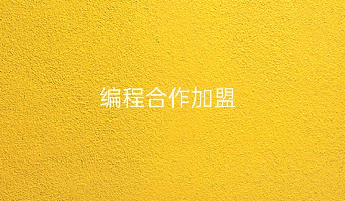 编程合作加盟