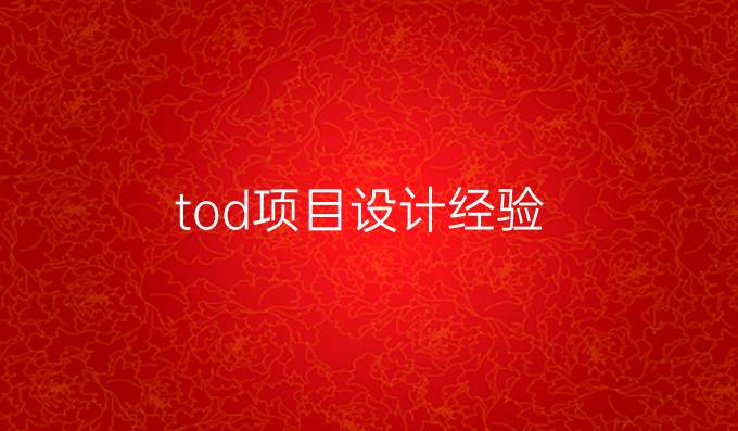 tod项目设计经验