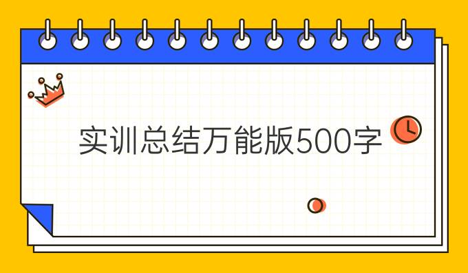 实训总结万能版500字