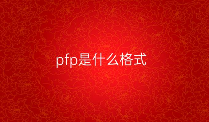 pfp是什么格式