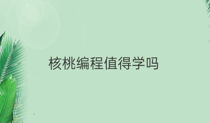 核桃编程值得学吗