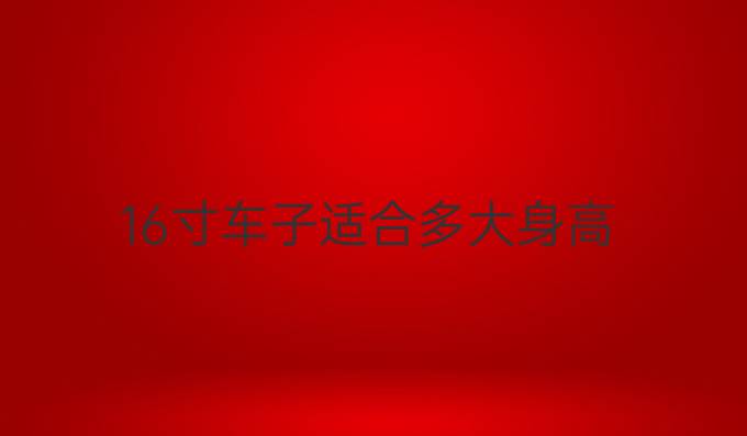 16寸车子适合多大身高