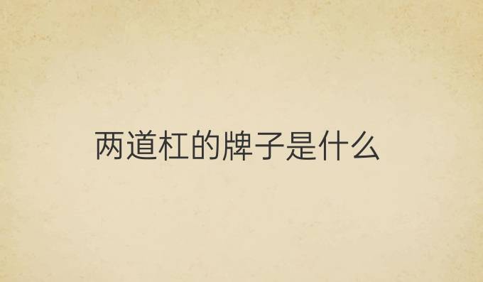 两道杠的牌子是什么