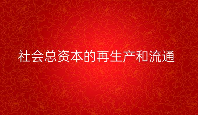 社会总资本的再生产和流通
