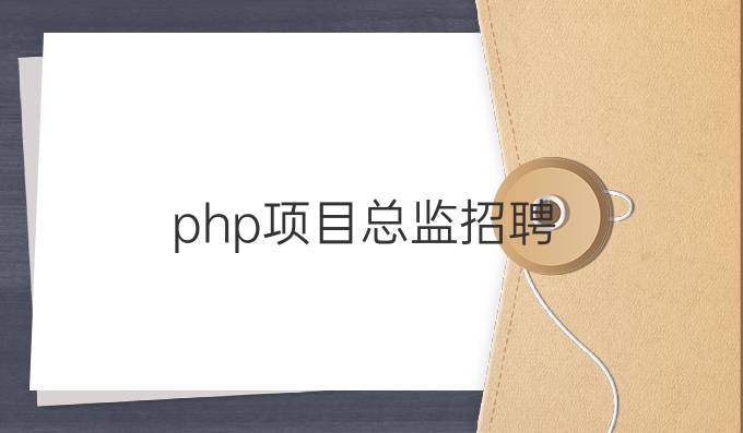 php项目总监招聘