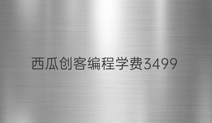 西瓜创客编程学费3499