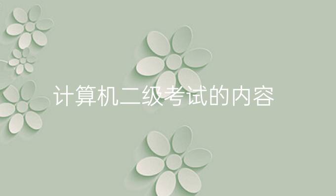计算机二级考试的内容
