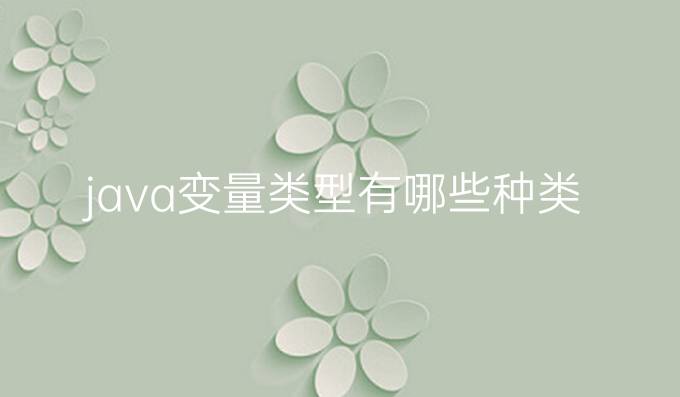 java变量类型有哪些种类