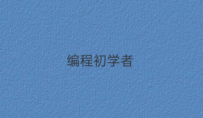 编程初学者