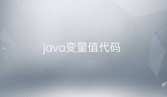 java变量值代码