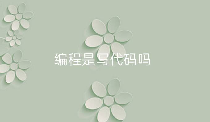 编程是写代码吗