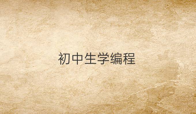 初中生学编程