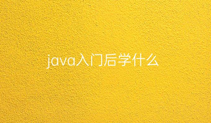 java入门后学什么