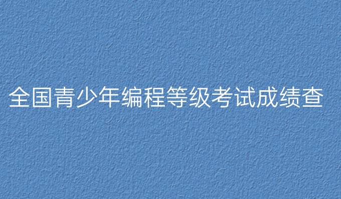 全国青少年编程等级考试成绩查询