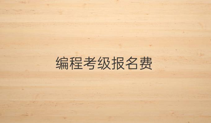 编程考级报名费