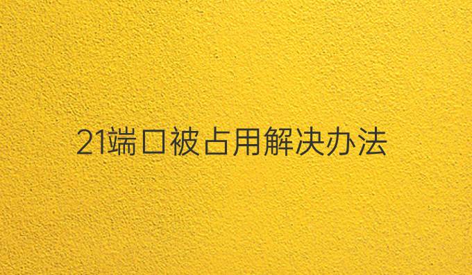 21端口被占用解决办法