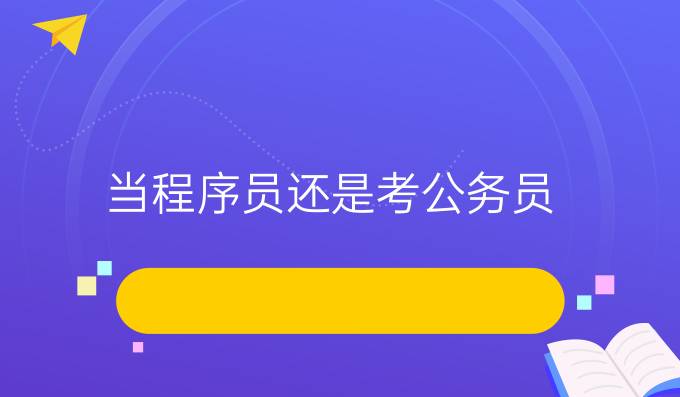 当程序员还是考公务员