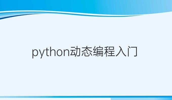 python动态编程入门