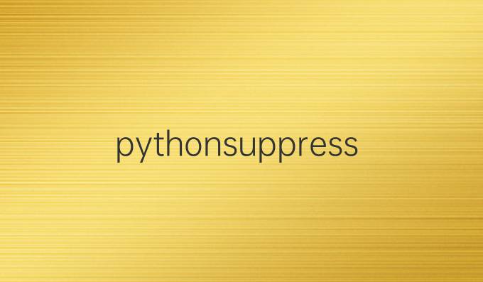 pythonsuppress