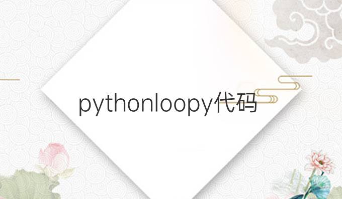 pythonloopy代码