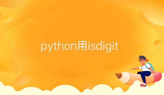 python用isdigit