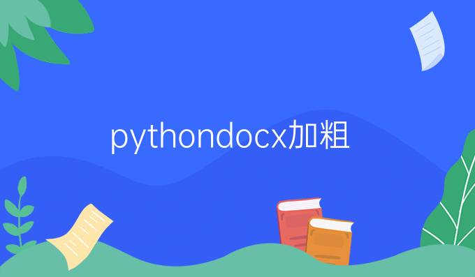 pythondocx加粗