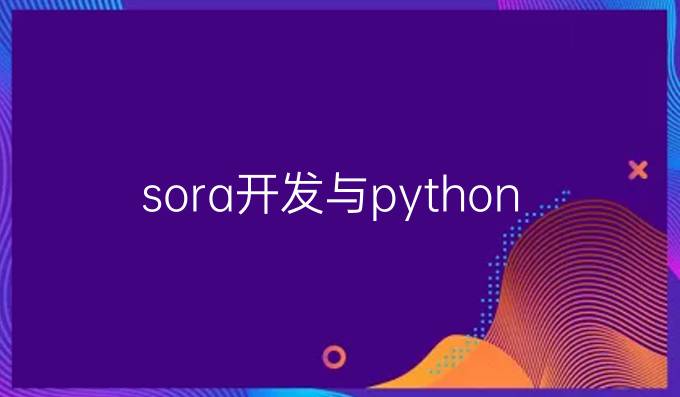 sora开发与python