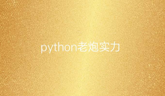 python老炮实力