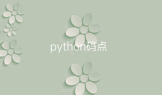 python码点