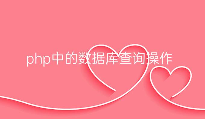 php中的数据库查询操作